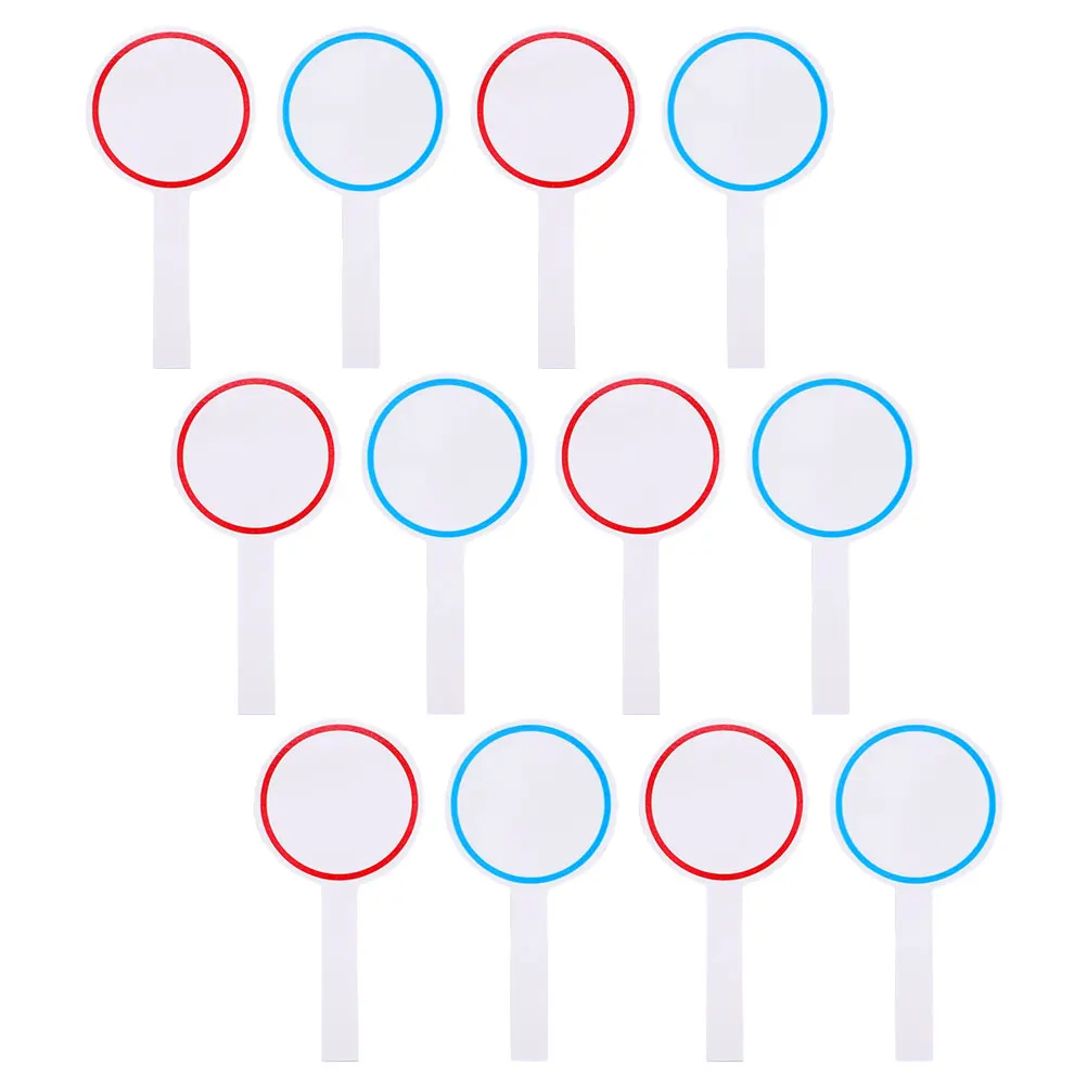 12 Pcs Scoreboard Scoreboards Portable Number Erasable Advertising Signs Answer Dry Erase Paddles Classroom Voting White