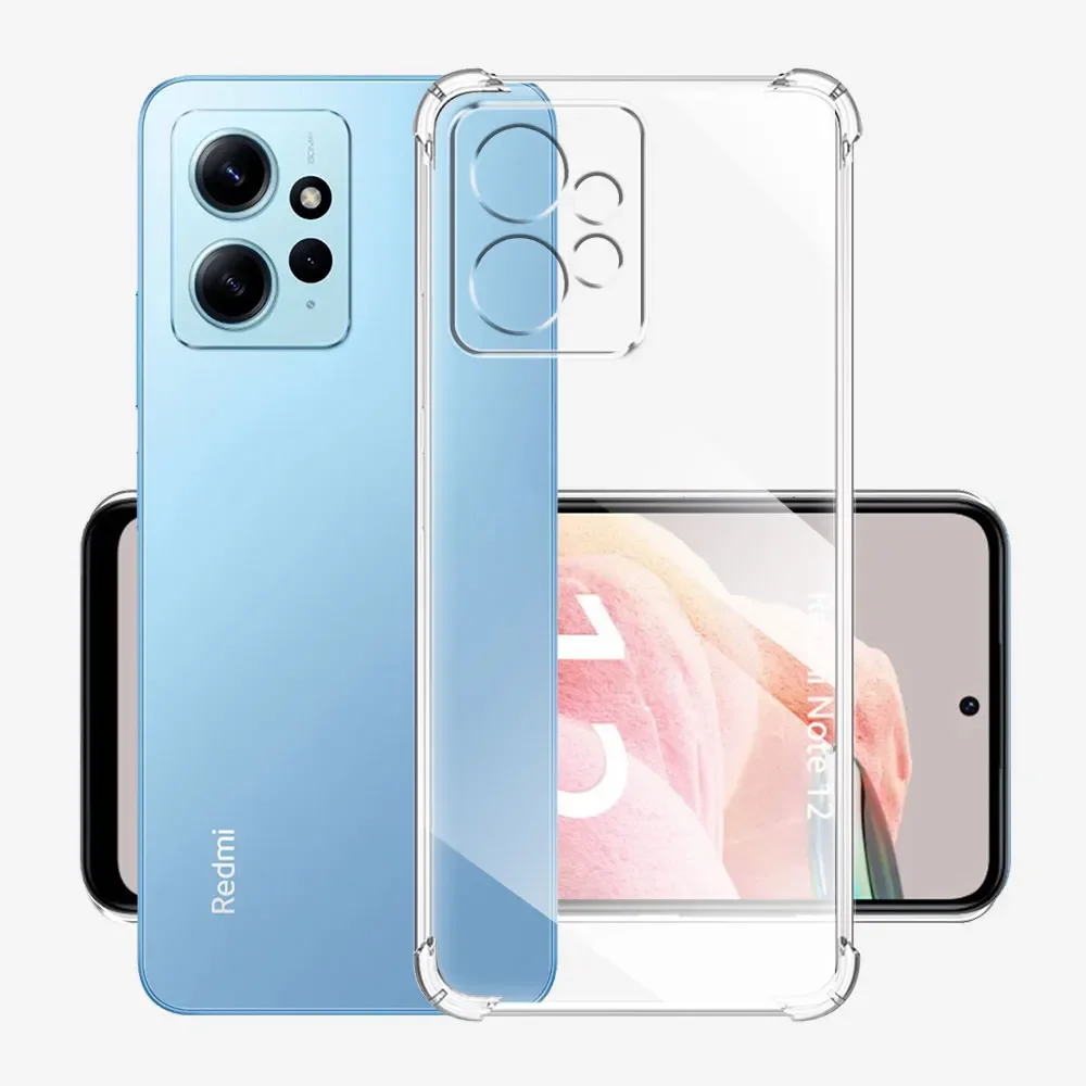 For Redmi Note 12 4G 5G Case Silicone Soft Shockproof Cover For Redmi Note 12 5G Clear Phone Case Note 12 Pro Plus Funda Coque