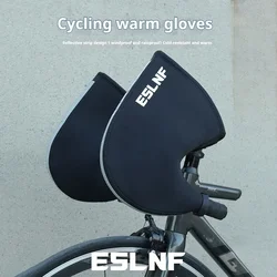 ESLNF Winter MTB Road Bike Gloves Windproof Warm Cycling Hand Guards Cold Handlebar Gloves Handlebar Warmer Equipment