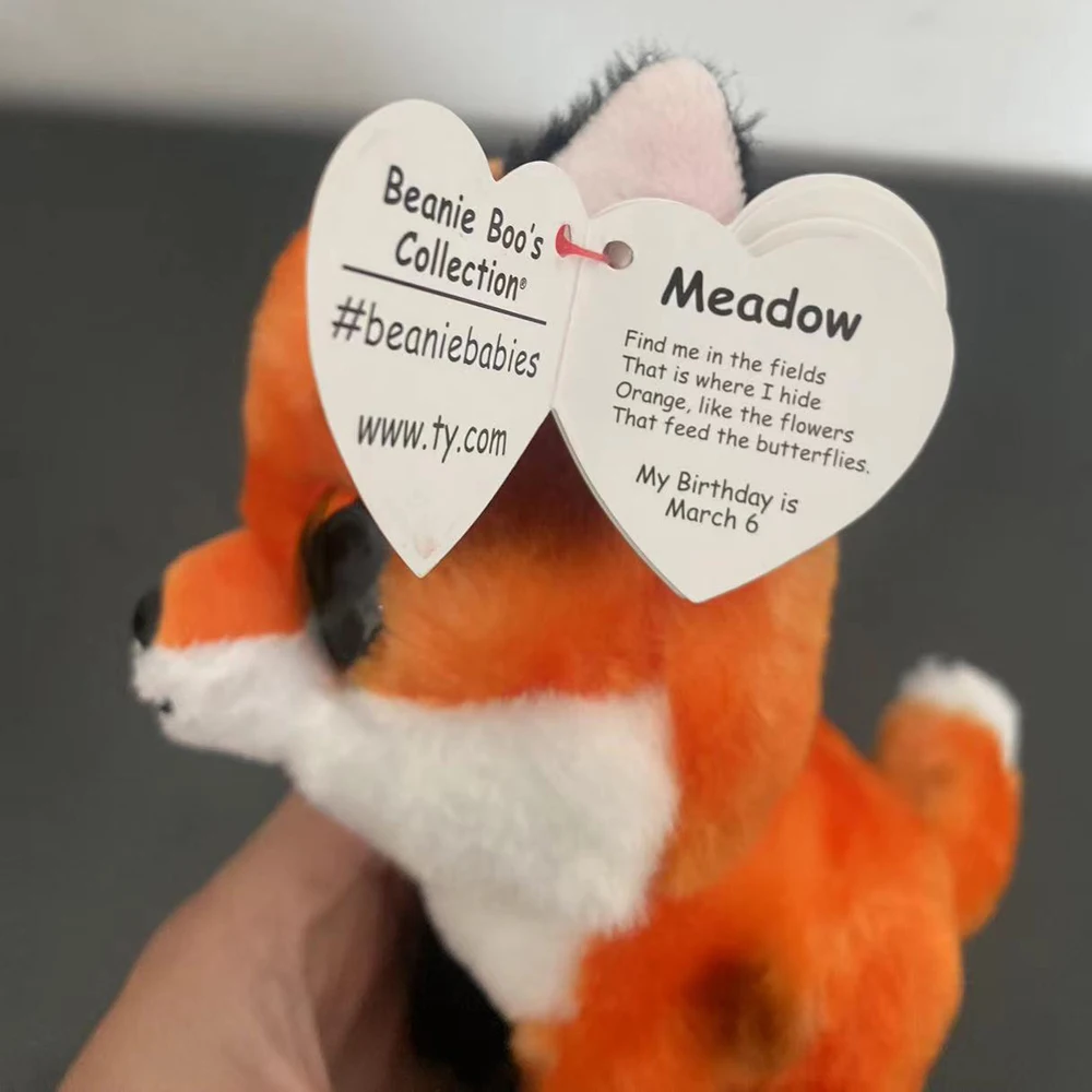 Ty Beanie Boos Pluszowa Zabawka Lalka Meadow The Fox Zwierzę Kolekcja Anime