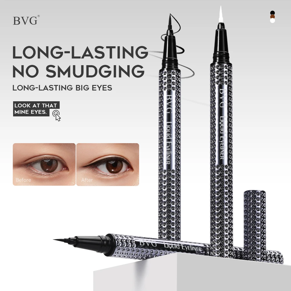 Precision Liquid Eyeliner Smooth Ink Flow Easy to Control Ultra Slim Tip Portable Eye Liner Pen For Makeup Beginners