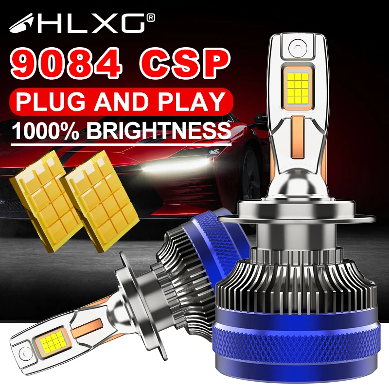 H7 H4 LED Headlight Canbus Decoder H4 H11 Bulb H8 H9 9005 HB3 9006 HB4 9012 HIR2 PTF Fog Ice Bulbs 9054 CSP 4 Copper Tubes Super