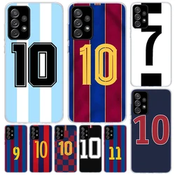 FootBall Number 7 10 30 Phone Case For Samsung Galaxy A15 A14 A54 A13 A53 A12 A52S A55 A22 A23 A24 A32 A33 A34 A25 A35 A03S A04S