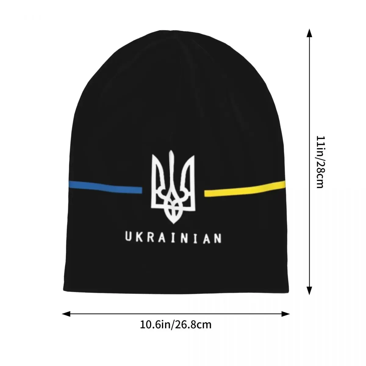 Ukrainian Tryzub Flag Caps Ukraina Autumn Winter Outdoor Skullies Beanies Hat Spring Warm Head Wrap Bonnet Hats