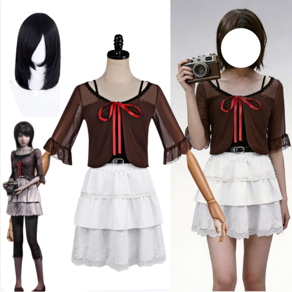 

Game Fatal Frame Crimson Butterfly Mio Amakura Japanese JK Uniform Cosplay Costume Full Set Women Halloween Comic Con Outfit