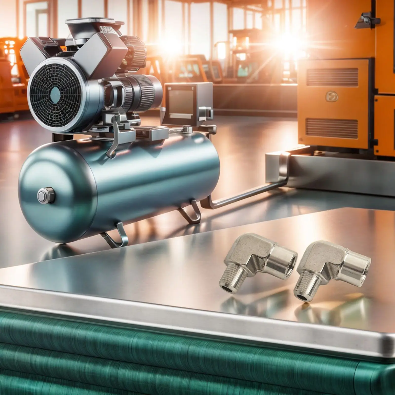 2PCS Stainless Steel Elbow Fittings Designed for Industrial Use with a Strong Resistance to and High Temperatures