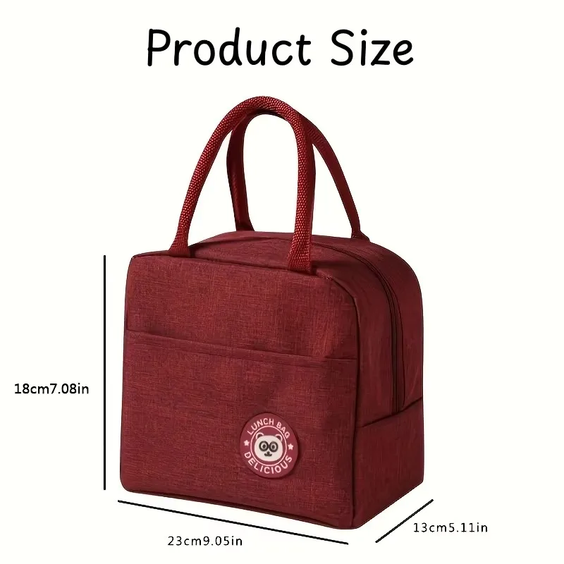 Customizable Name/Logo Zippered Lunch Bags and Tote Bags Suitable for School Work Camping and Everyday Use Insulated Bags