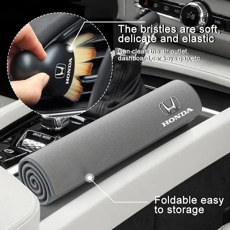 مناشف السيارة تنظيف تجفيف القماش مع فرشاة تنظيف السيارة لهوندا سيفيك موجين أكورد أوديسي جاز CRV صالح Hrv Jazz CBR VTX #5
