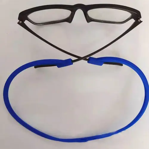 Imagen 2 del producto 1 unidad de cordones de silicona para gafas, correa deportiva antideslizante, cadena para gafas de sol, cuerdas para gafas, accesorios de soporte para cordón