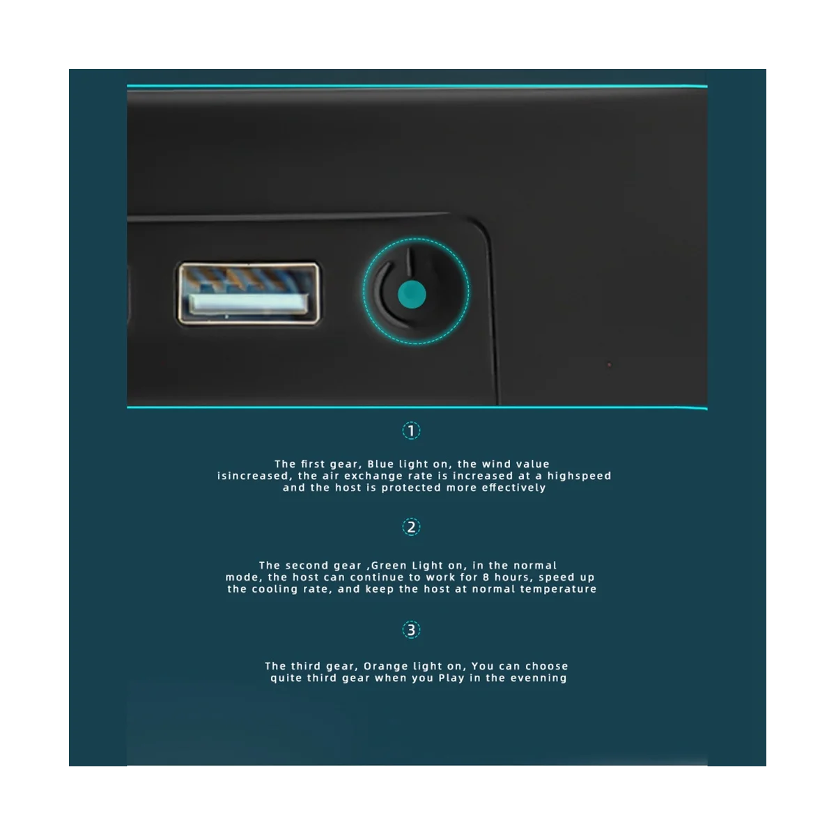 A57G-Cooler para consola de juegos Xbox Series X con 3 puertos USB Soporte vertical con 2 ventiladores de refrigeración Ventilador para consola de juegos de 3 velocidades