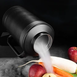 GIANXI 6L Summer Portable Thermos Bottle Household Cold Resistance Dry Ice Bucket Black Stainless Steel Bottle With handle