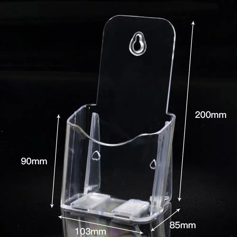 2Pcs Acrylic Acrylic File Holder For Shop Counter Display Event Planner Transparent A4 Threefold Single Layer Leaflets