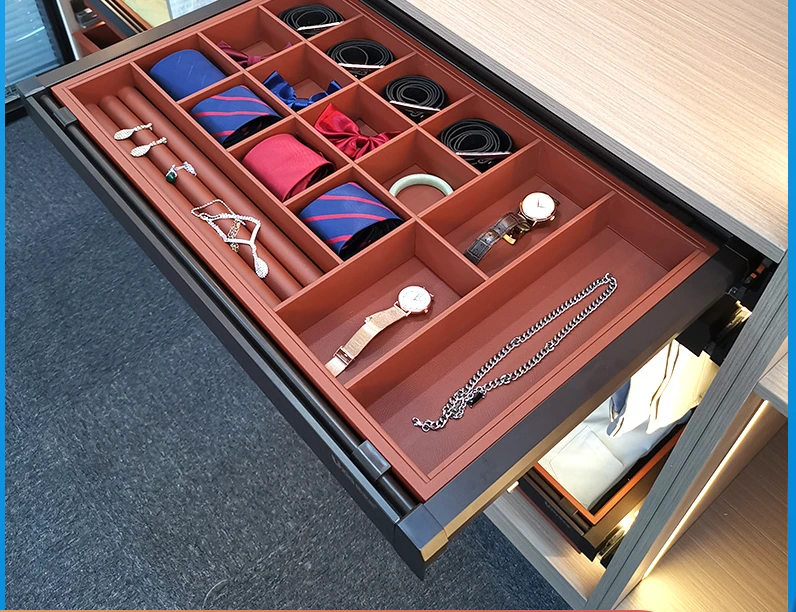 Drawer style wardrobe pull basket multifunctional jewelry box cloakroom