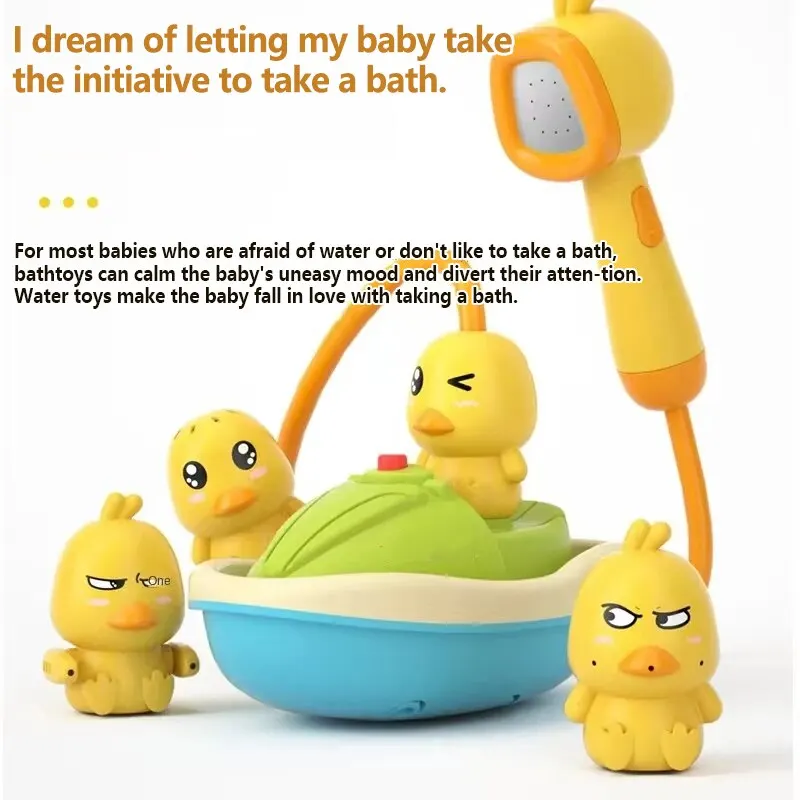 Em bé tắm đồ chơi trẻ em Điện chơi nước nhỏ màu vàng vịt tắm em bé sơ sinh phun nước đồ chơi bé trai và bé gái