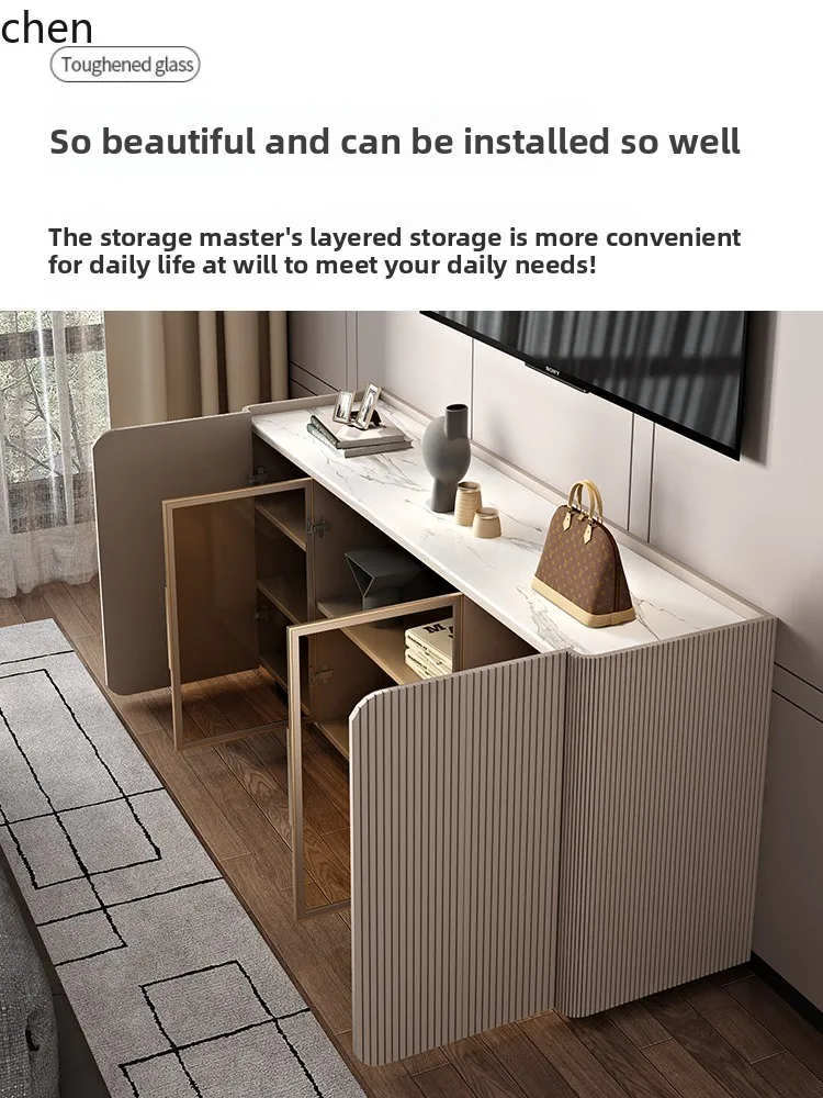 ZML TV cabinet dresser integrated modern simple household small apartment living room floor locker