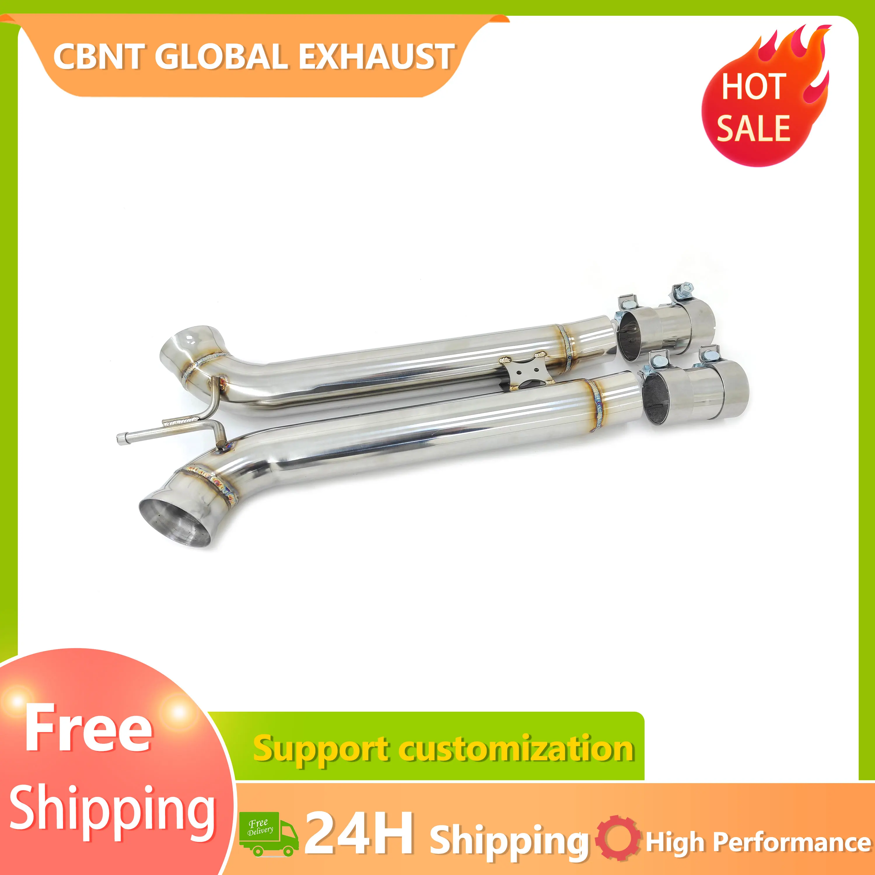 

CBNT Hot Sale for Porsche Panamera 971 2.9T Exhaust Systems MidPipe High Quality 304 Stainless Steel Exhaust-pipe Free Shipping