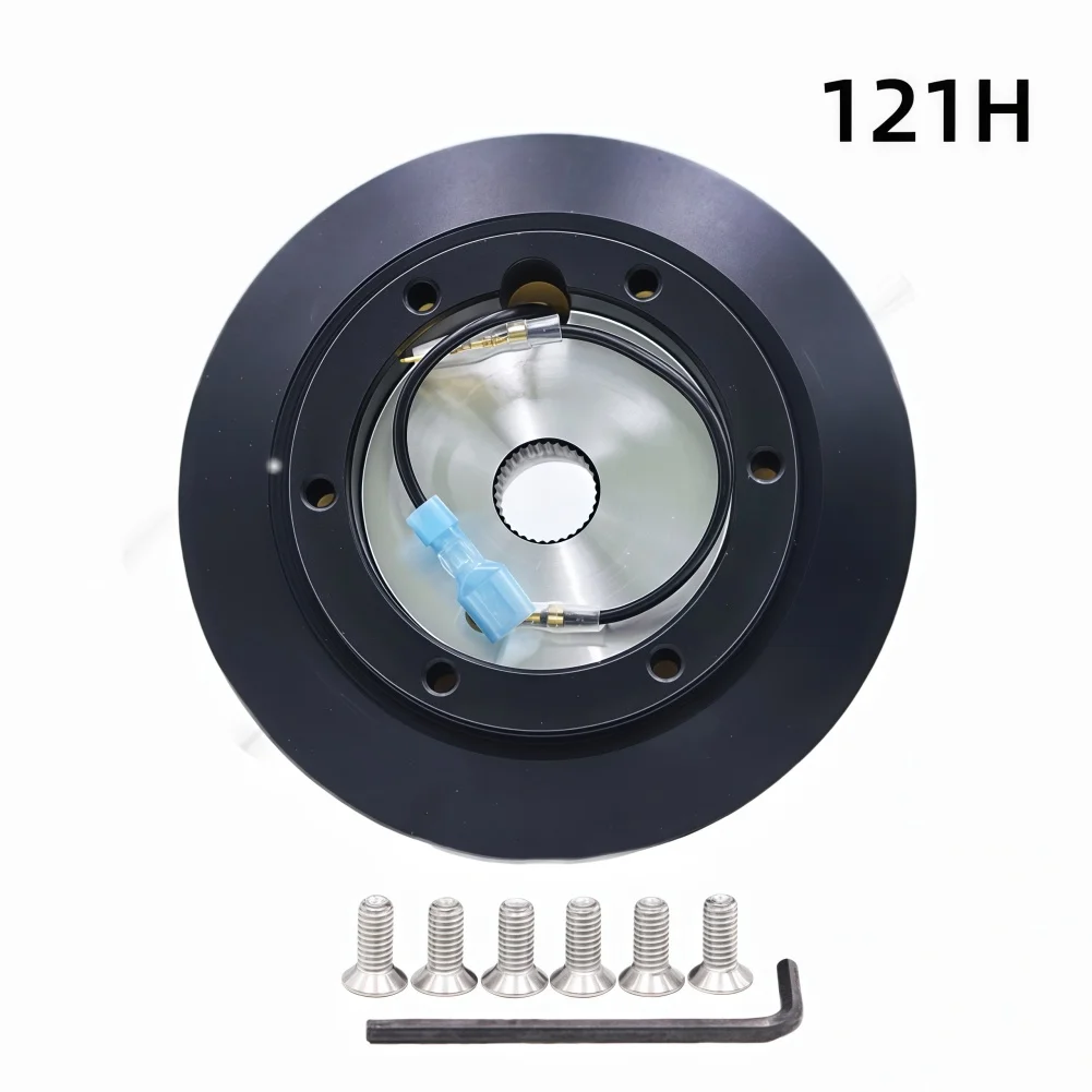 Steering Wheel Adapter Base Steering Wheel Black Aluminum Alloy Construction Lightweight 500g Precise Dimensions