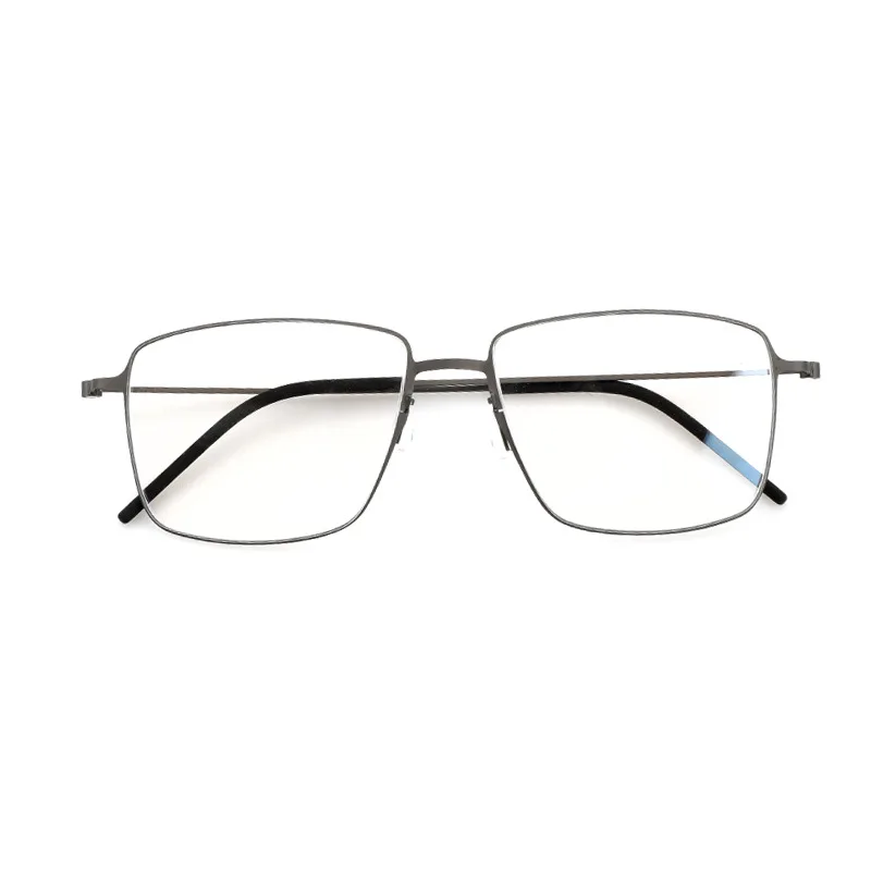 Luxury Thin-Rimmed Pure Titanium Glasses Frames Screwless Ultra-Lightweight Eyeglasses Men's Business Casual Spectacles