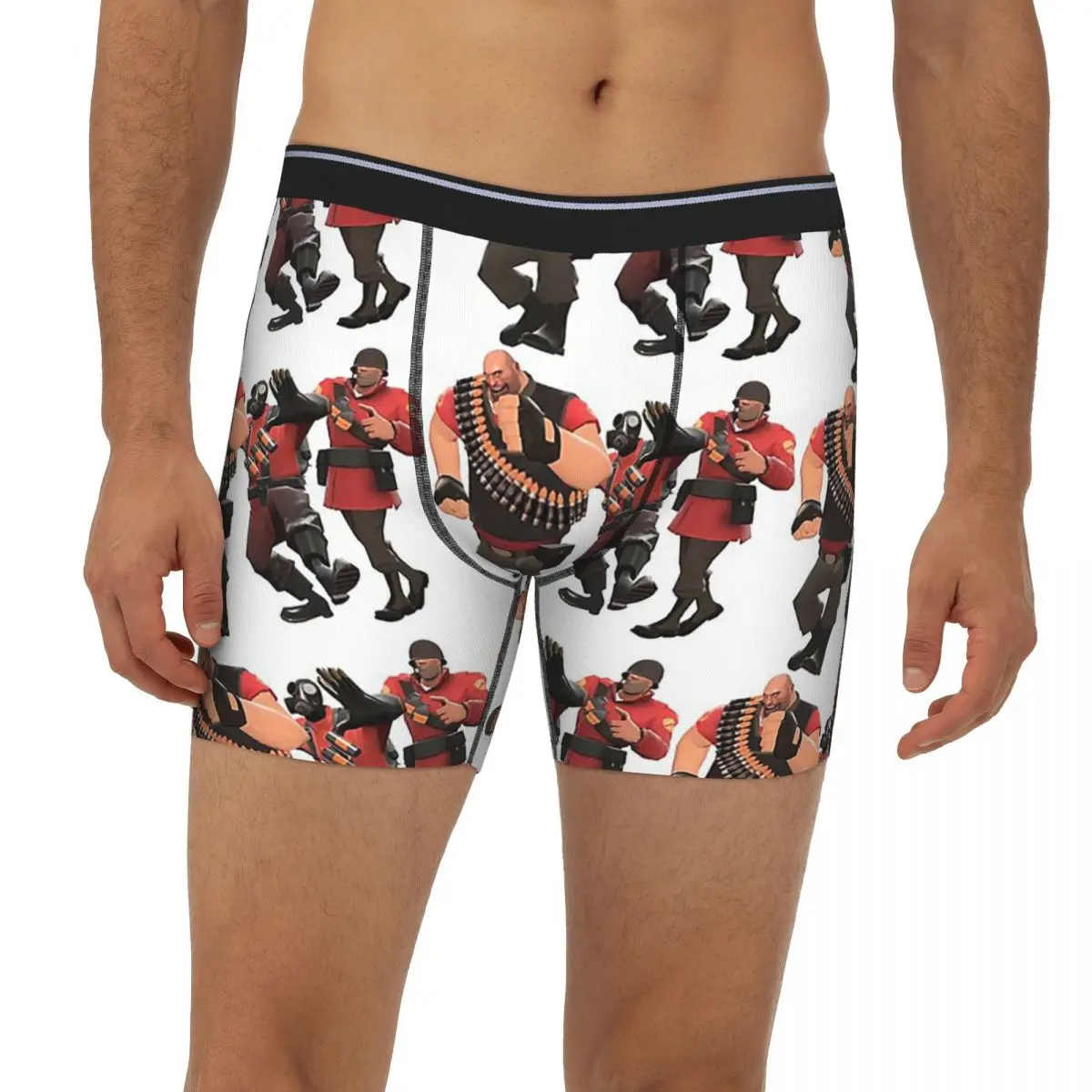 

Team Fortress Conga Long Boxer Underpants Short Men's Panties Comfortable Underwear for Homme Man Boyfriend Gifts
