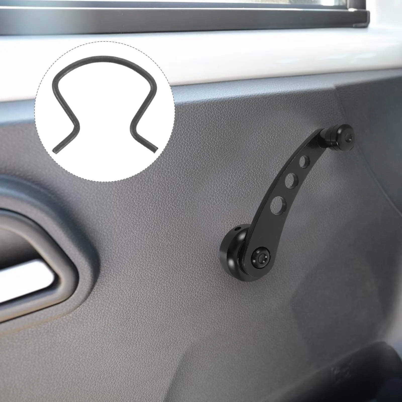 

10pcs Car Window Retainer Clips Black Replacement Crank Handle Hardware Bendable Screen Compatible Easy Install Long Lasting