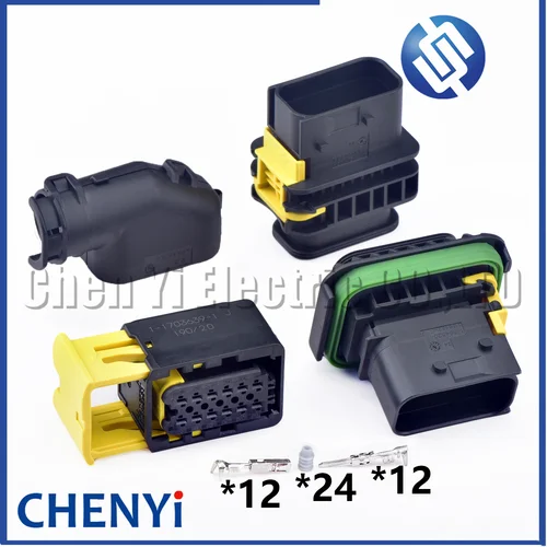 Conector de cableado de arnés de cables impermeable automotriz hembra o macho de 12 pines 1- 1703639 -1 1- 1564520 -1 0- 1670898 -1 1- 1564414 -1