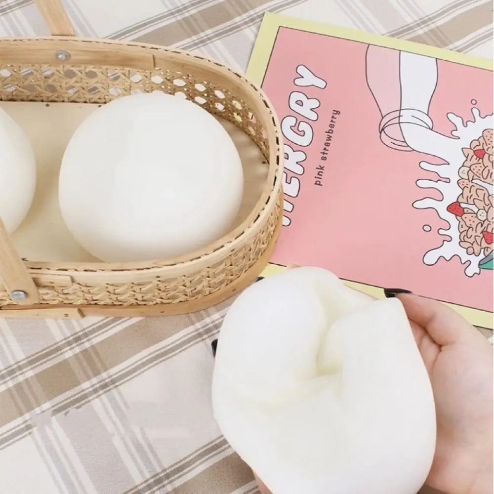 Durable Soft Bun Squishy Ball TPR Material Pinch Slow Rising Ball Large Washable Sensory Fidget Adults
