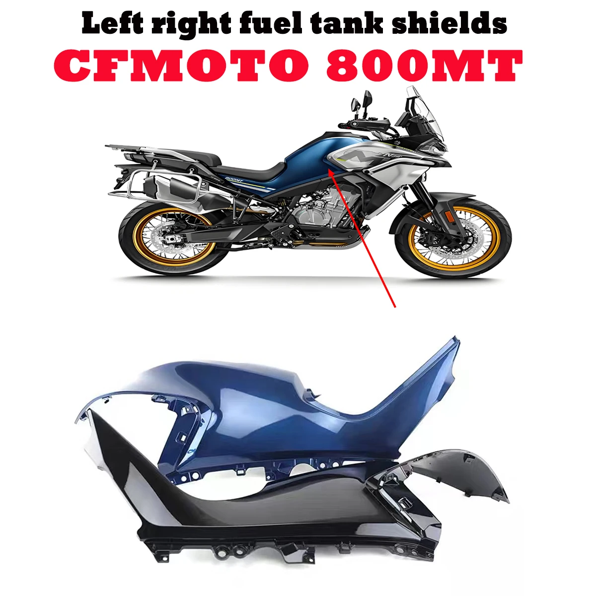 

MT800 motorcycle original fuel tank left right protective plates CF800-5 fuel tank protective cover body shell Fit CFMOTO 800MT