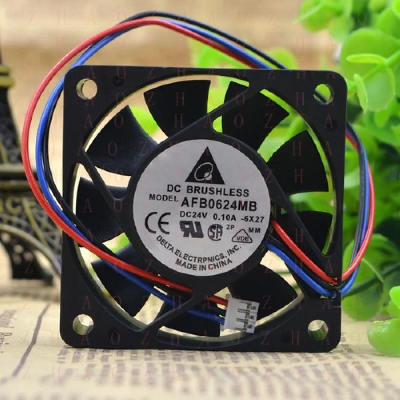 

L+ 1pcs for Delta AFB0624MB 6015 6CM DC24V 0.10A 3-wire -6X27 Ball Inverter Fan