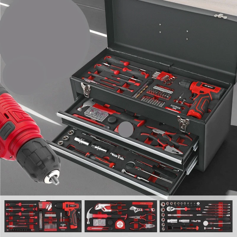 Multifunctional household iron box, hardware tools, electric drill, electric tool box