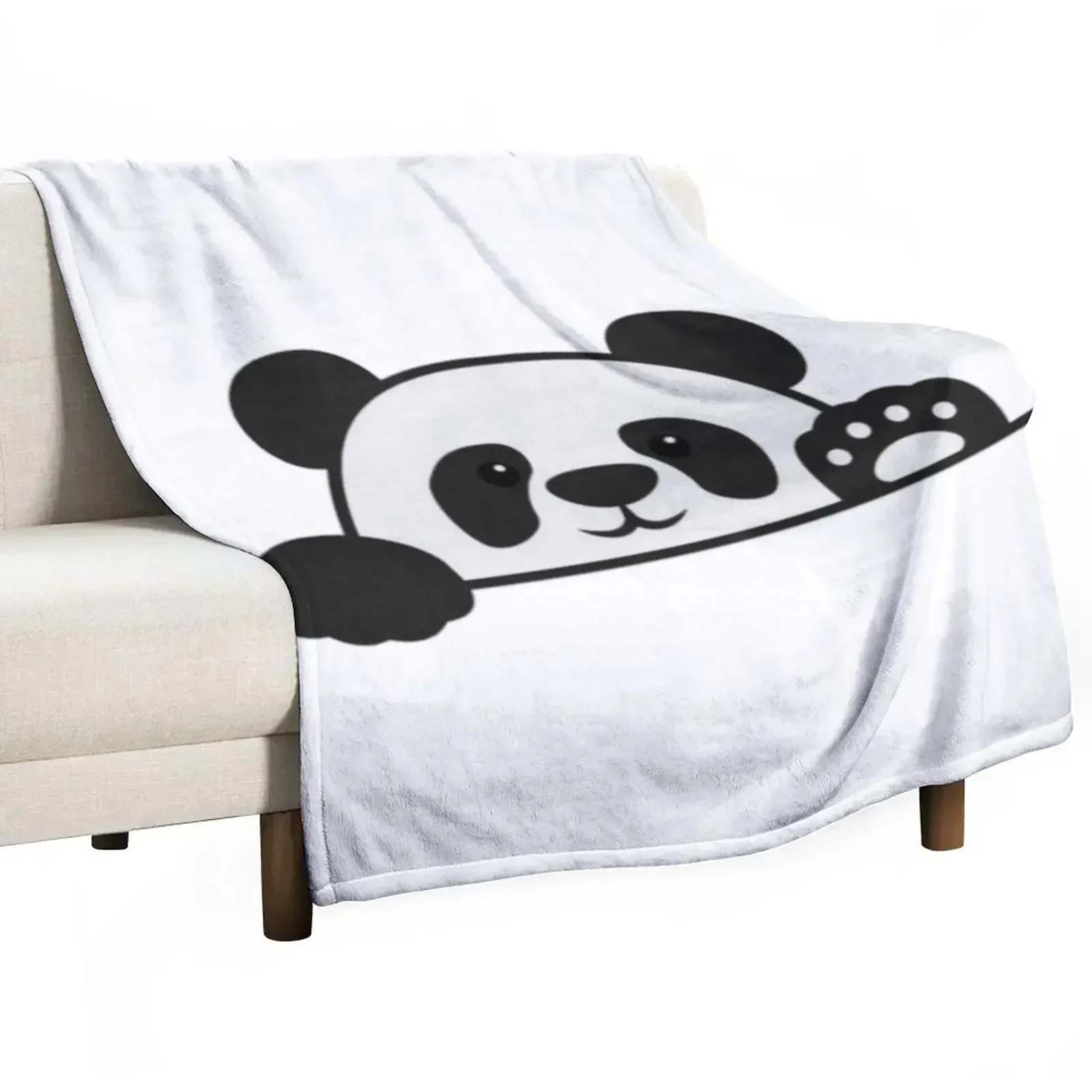 

Panda say hi Throw Blanket Multi-Purpose Bed linens Blankets