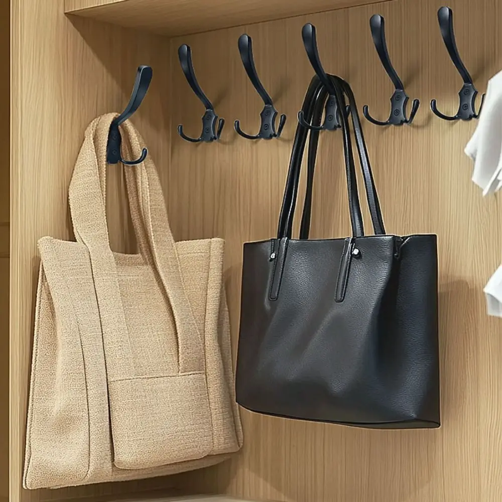 

3-крючки, крючок для пальто, настенные стабильные треугольные крючки, прочная несущая способность, вешалка для халата из цинкового сплава, прихожая