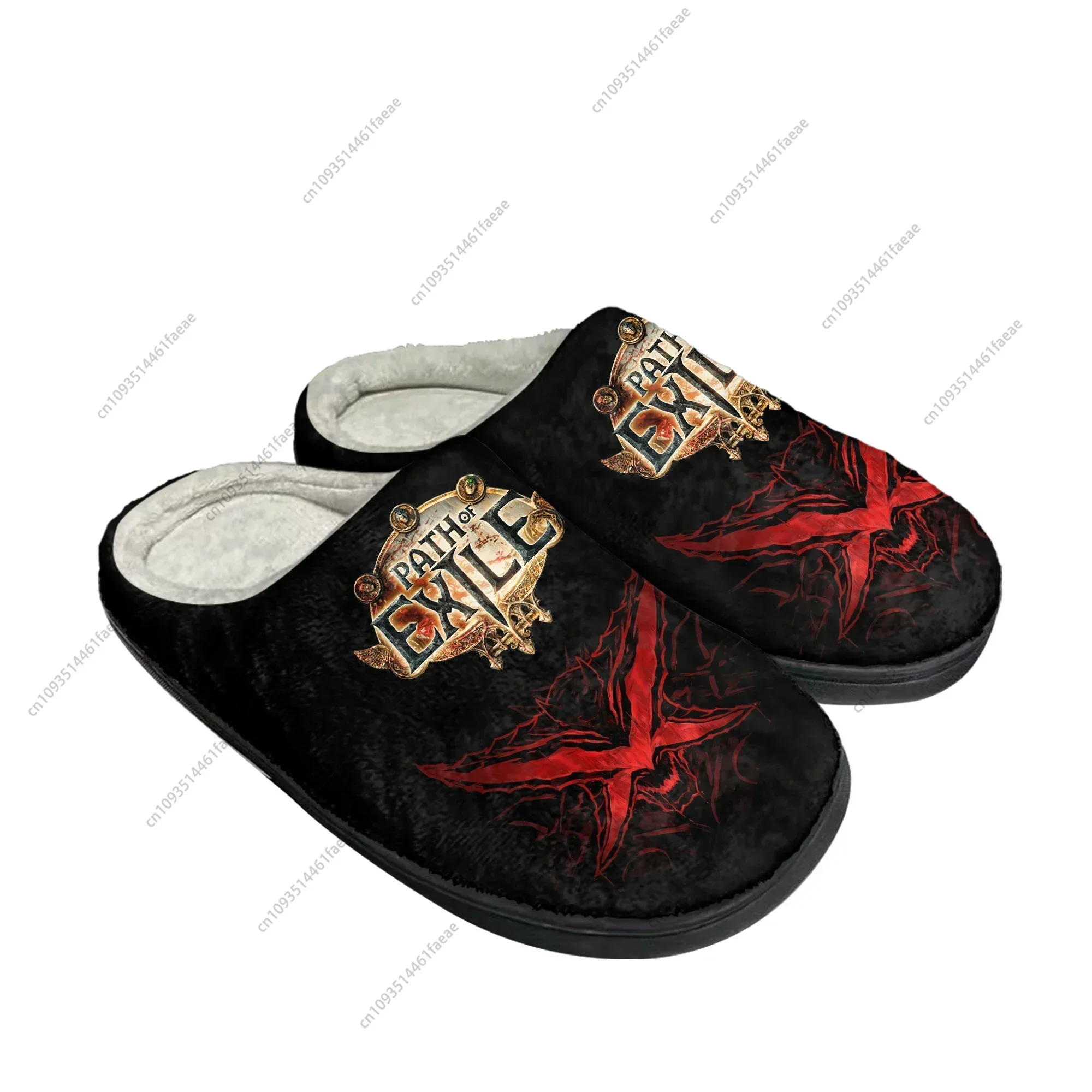 Path of Exile Home Cotton Slippers Cartoon Game Mens Womens Teenager Plush Bedroom Casual Keep Warm Shoes Tailor Custom Slipper