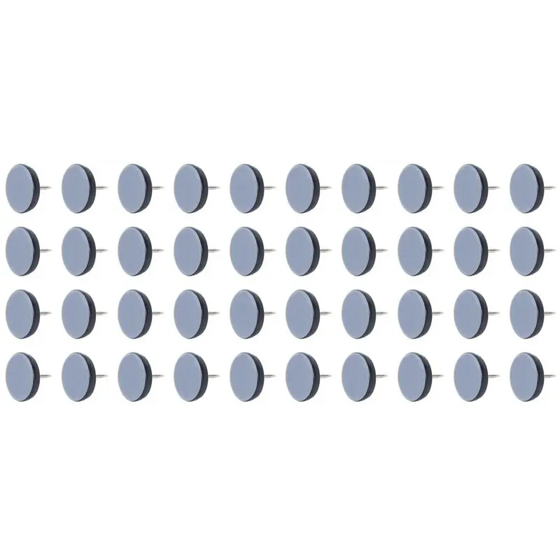 A93E-40 Pcs Furniture Slider Pads With Nail Feet Furniture Moving Gliders Mover Floor Protector 19Mm