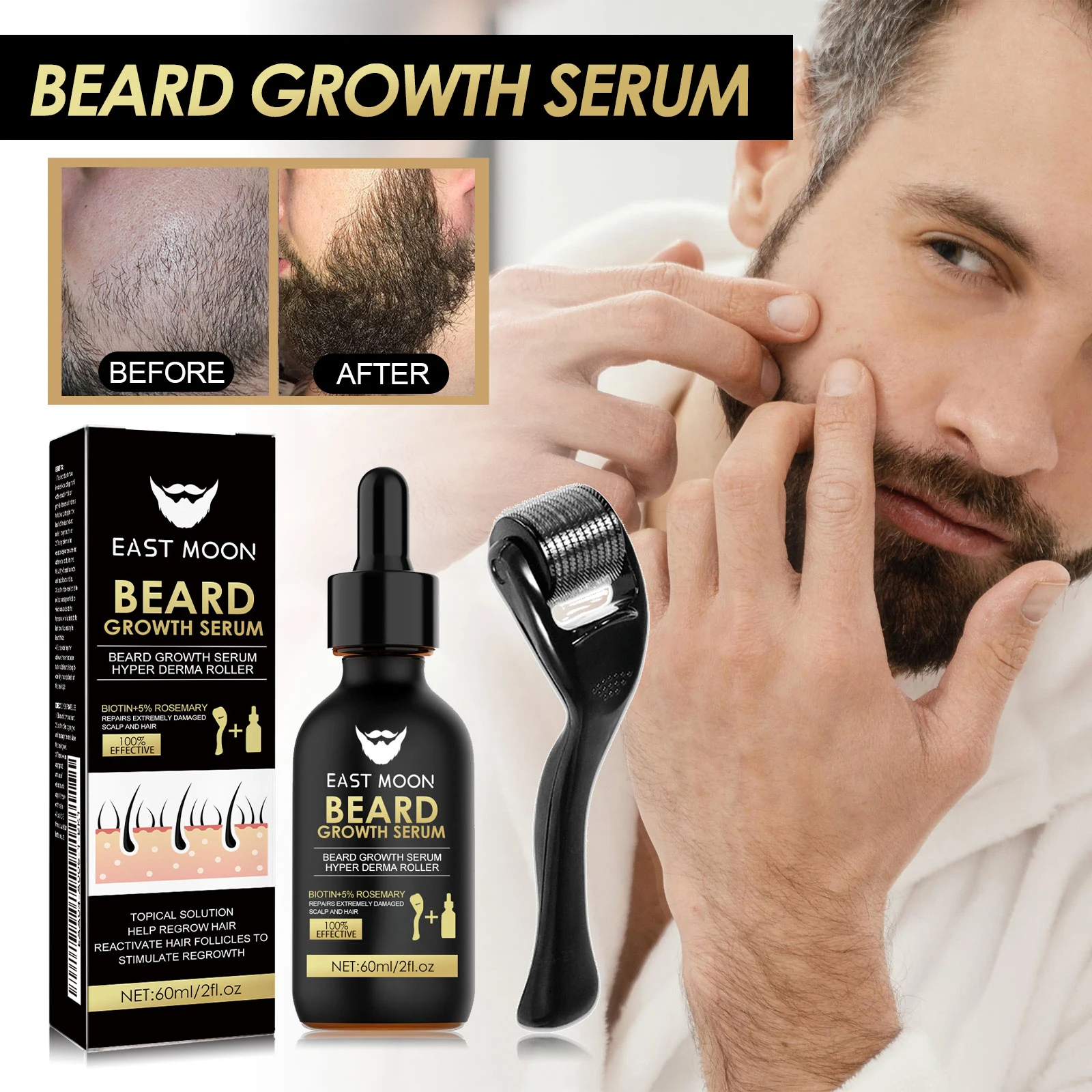 Apply to Beard. Massage into Face. Work Through Hair. This Men’s Essence Set Does It All – Beard, Skin & Hair Care