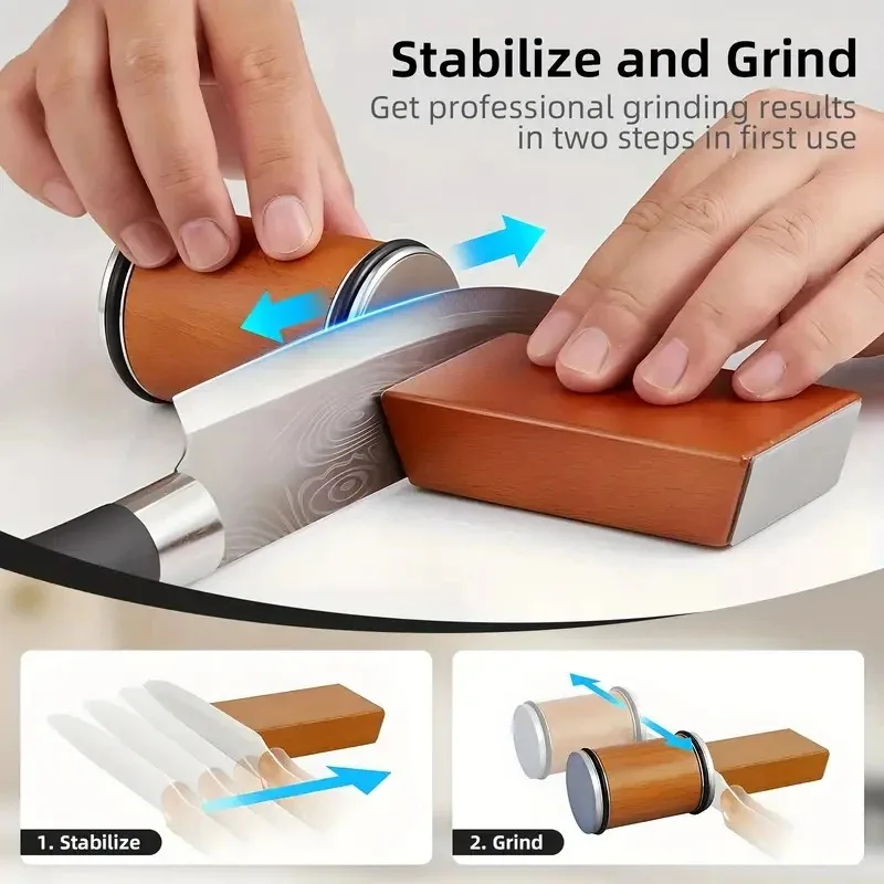 

2025 Rolling Knife Sharpener Kit for Straight Edge Roller Knife Sharpening with Industry Diamonds Chef Knife Set Fast Delivery