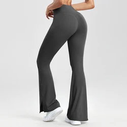 NORMOV Yoga Flare Pants donna solleva Butt Gym Pants donna vita alta Sport Flare Leggings donna Push Up Fitness Pants palestra