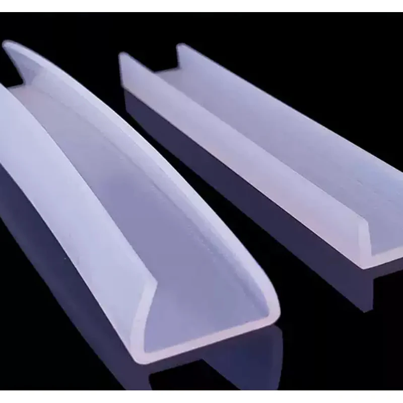 1 Meter Transparent U-Shaped Silicone Edge Banding Sealing Strip Car Door Protector Edging Guard Trim Bar For Glass, Metal