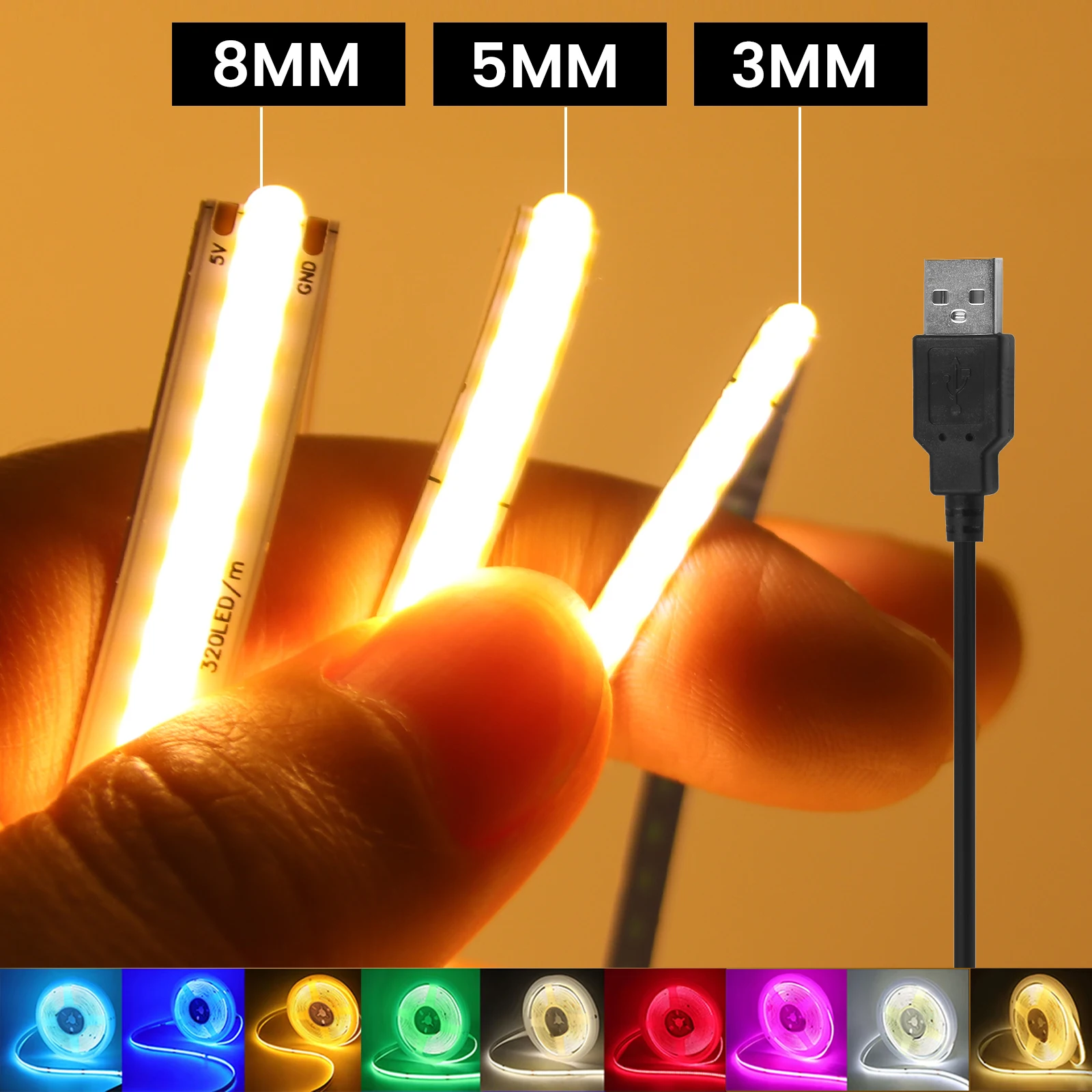 DC5V Usb Cob Led St…