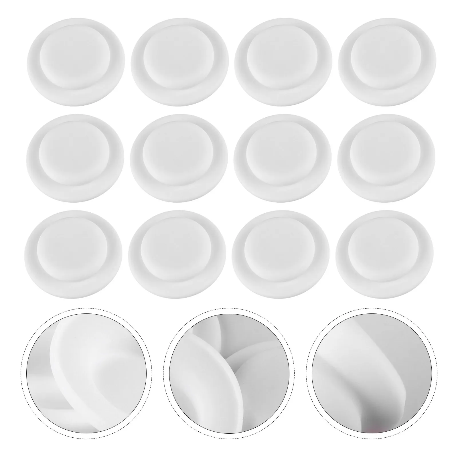 

1Set Silicone Milk Storage Cup Gasket Milky White Frosted Surface 5Cm Outer 3.5cm Inner Diameter Heat Resistant 200C Leak Proof