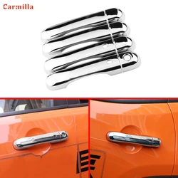 Juego de cubiertas de manija de puerta ABS para Jeep Renegade 2015-2019, embellecedor de protección, pegatina, accesorios, Carmilla