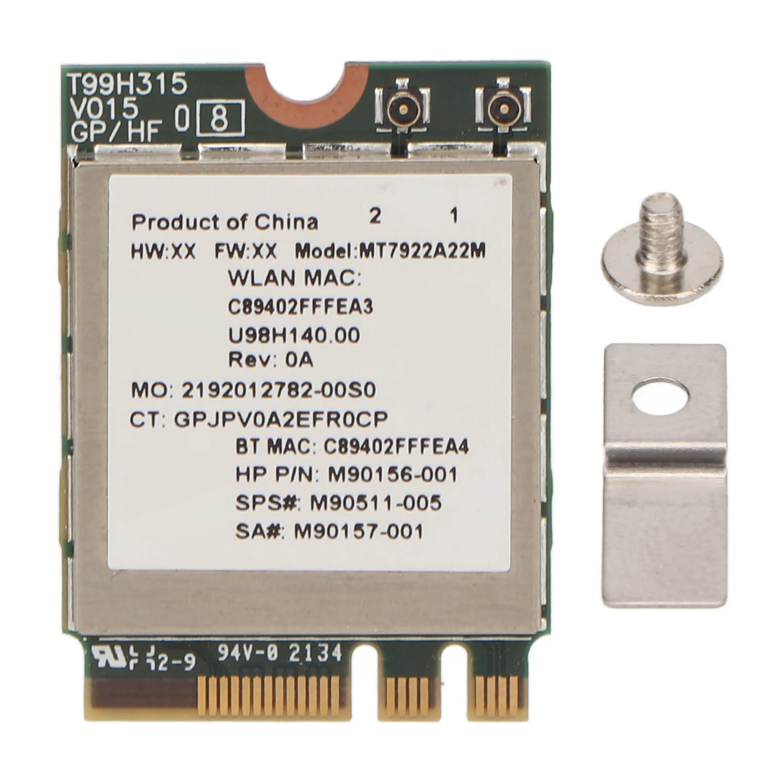 WiFi 6E Wireless Network Card 2400Mbps Gigabit High Speed 2.4G 5G 802.11AX M.2 NGFF Bluetooth 5.2 NIC Adapter