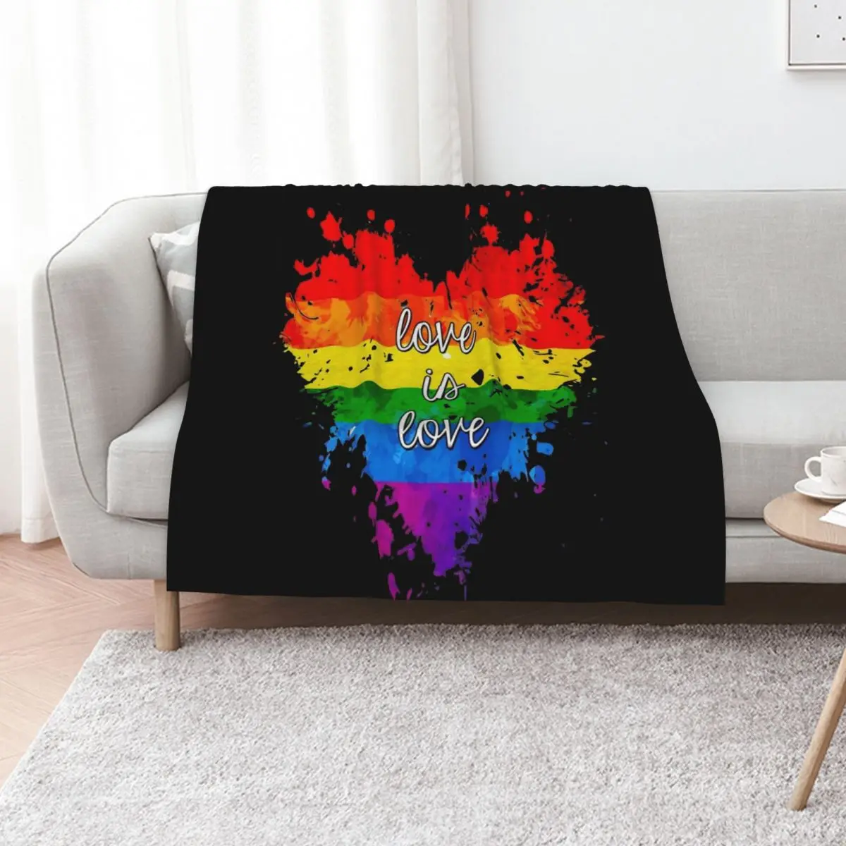 

Love is love Throw Blanket Bed covers Polar Vintage Sofa Blankets