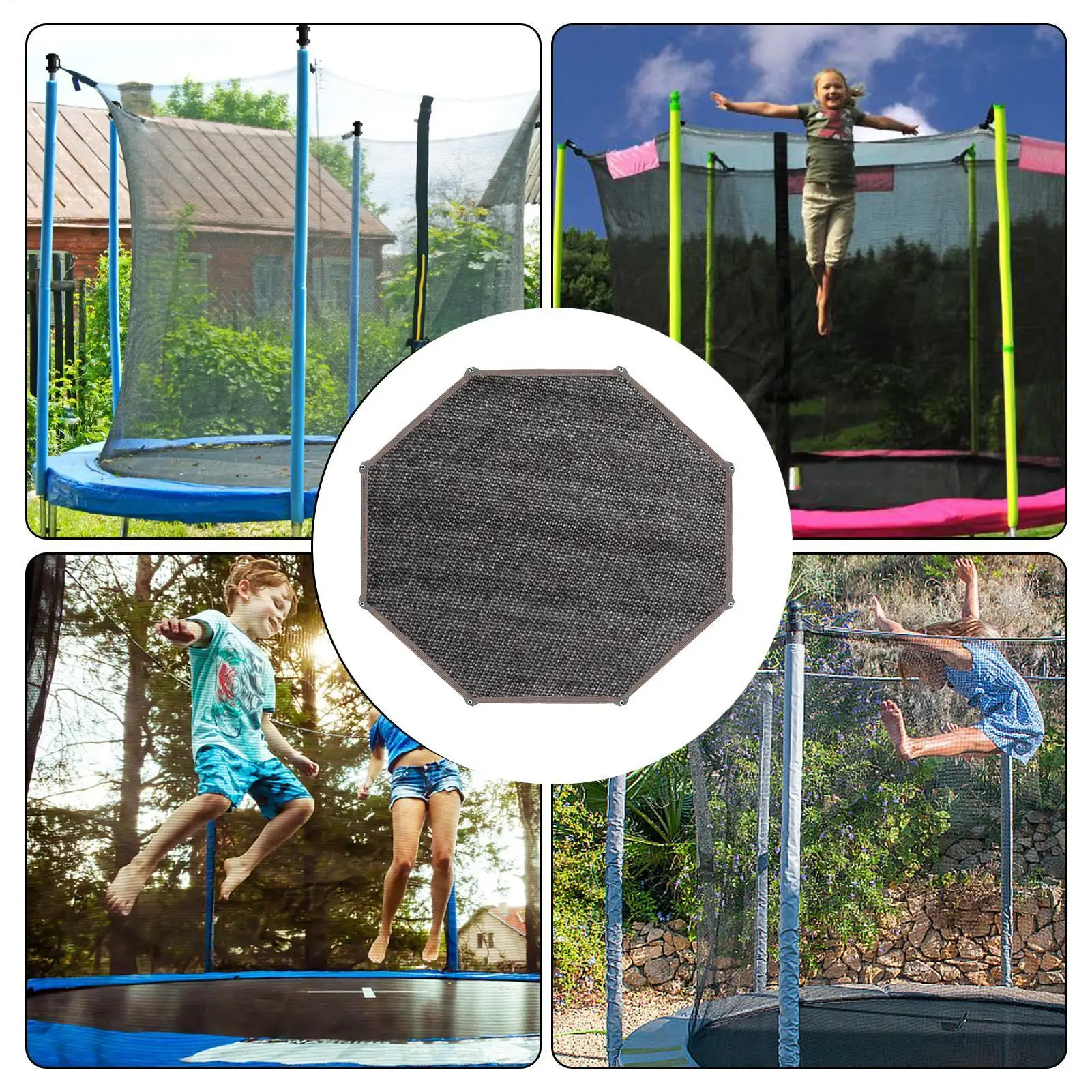 Trampoline Sunshade Cover Mesh Material 6/8/10/12/14FT Trampoline Protective Tool For Picnics Backyards trampoline accessories