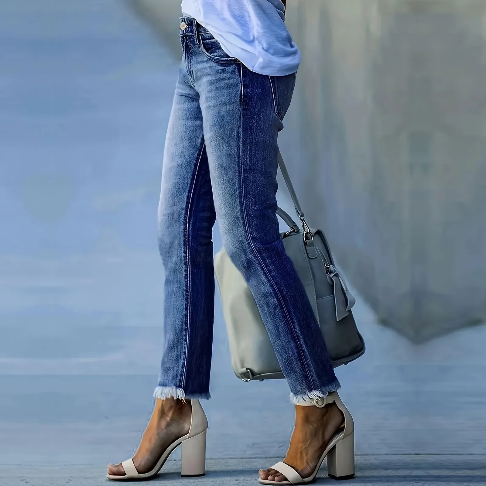 Streetwear Moda Donna Jeans skinny a matita Abbigliamento coreano Pantaloni corti Pantaloni casual tutto-fiammifero a vita alta primavera estate