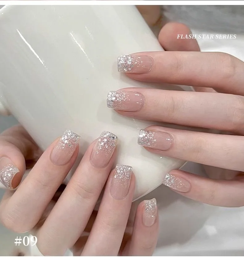 Neunfarbiges Diamant-Nagelgel, geeignet für DIY-Nägel, Salon und Nageldesign.