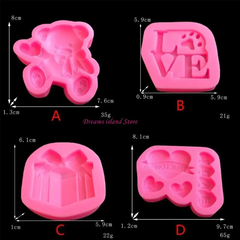 Valentine's Day Baking Mold Silicone Cake Decorating Tools Fondant Mould HX6C