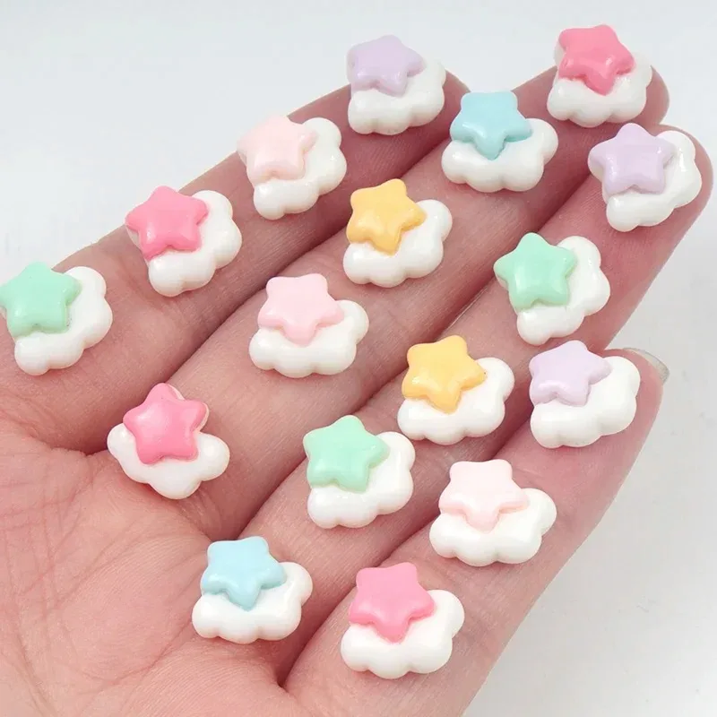 10pcs Mini Star Cloud Resin Craft Patch Flatback DIY for Children Handmade Materials Material Scrapbooking Cup Jewellery