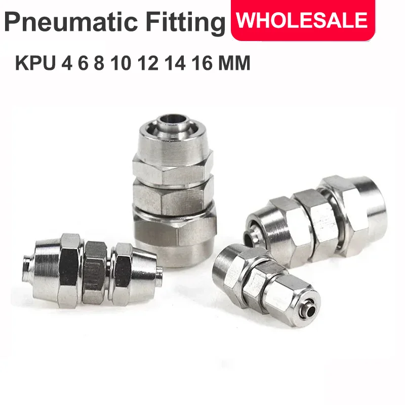 

10Pcs KPU-4 6 8 10 12 14 16 MM OD Hose Tube Connect PU Tube Direct Pneumatic Connector Quick Fast Twist Air Hose Tube Fitting