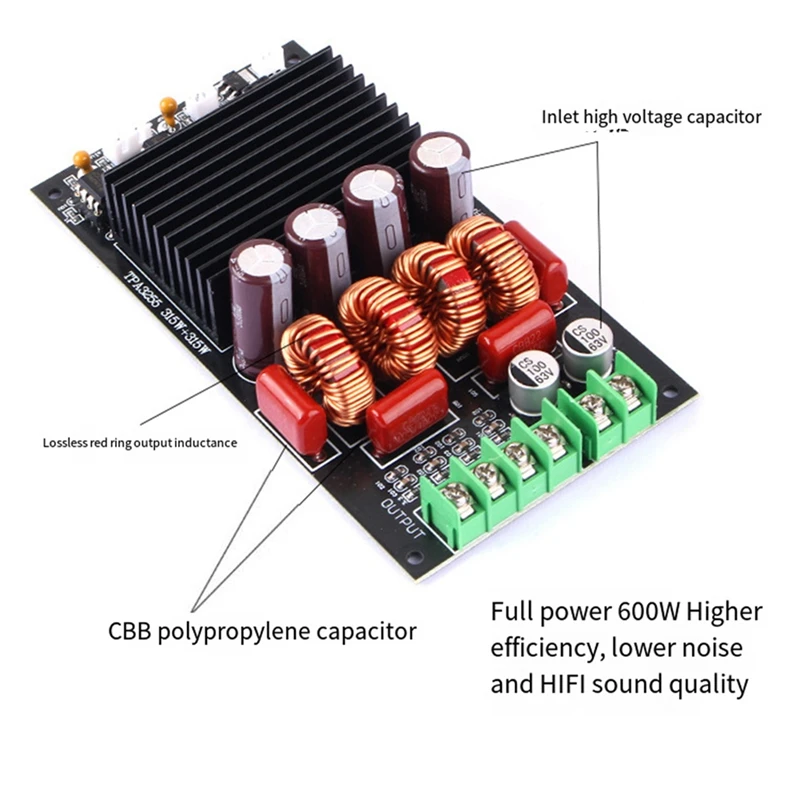 車,サブウーファー,家庭用スピーカー用のハイファイデジタルアンプボード,2x300w,TPA3255-Stereo