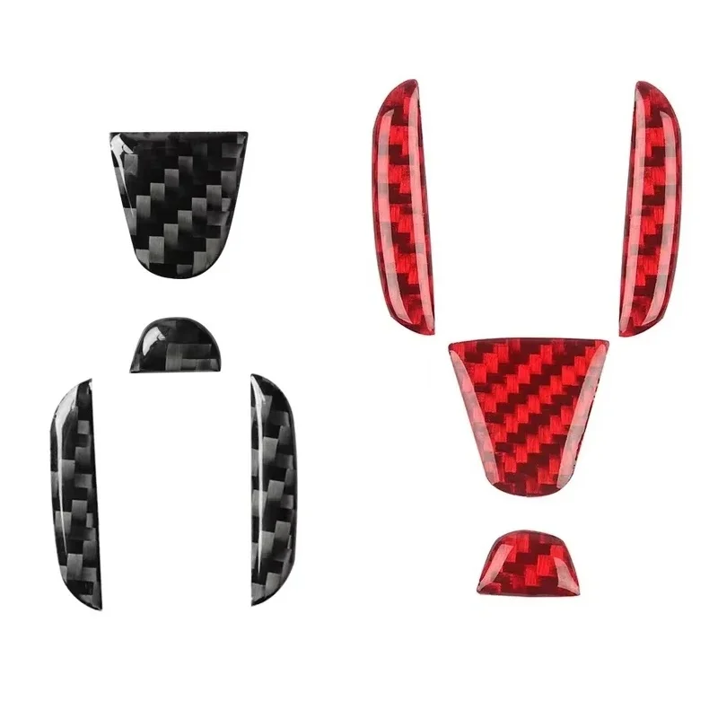 Car Interior Car Steering Wheel Logo Carbon Fiber Sticker Protective Decoration for Honda Civic Dio Crv Fit CR-V Accord Odyssey